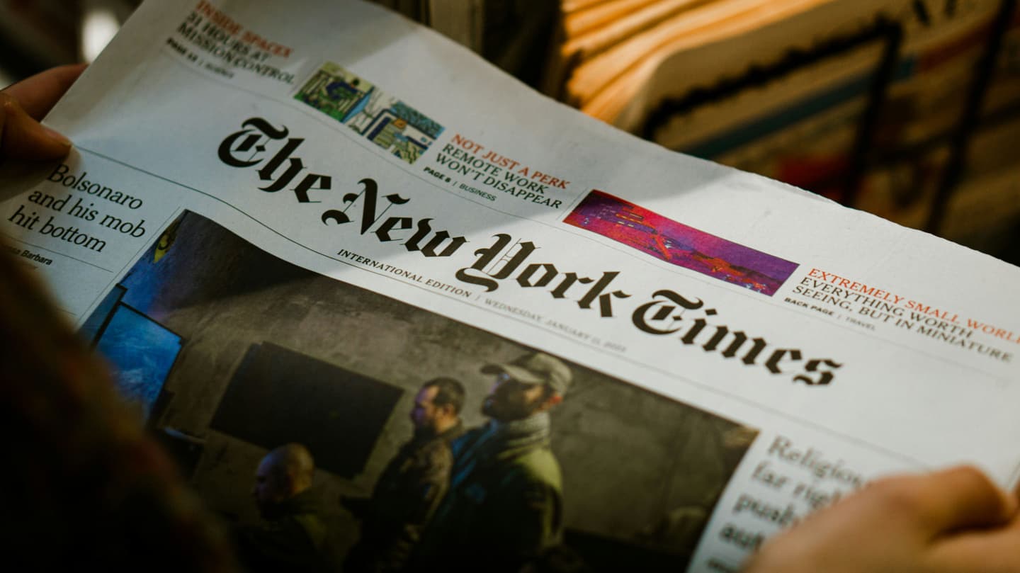 New York Times 一面